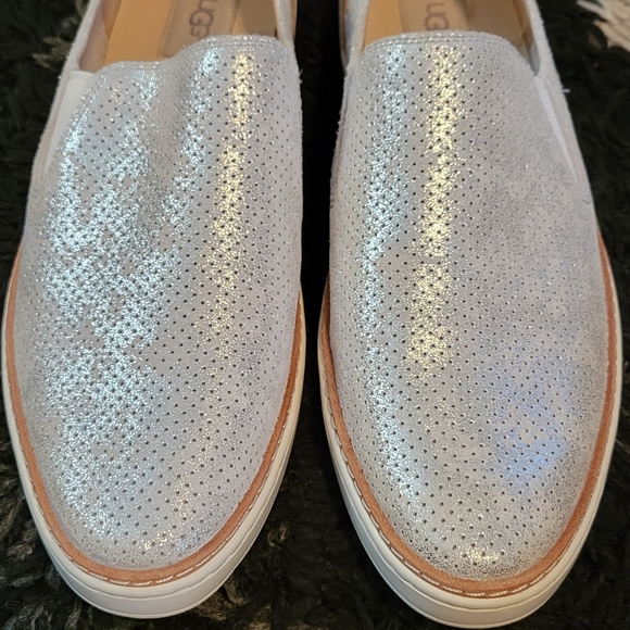 UGG Silver Stardust Adley Perf Shoes - Picture 15 of 15